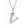 Diamond 1/20 Ct.Tw. Letter V Pendant in 10K White Gold