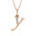 Diamond 1/20 Ct.Tw. Letter Y Pendant in 10K Rose Gold