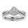 Oval and Round Diamond 1/2 Ct.Tw. Bridal Ring in 10K White Gold