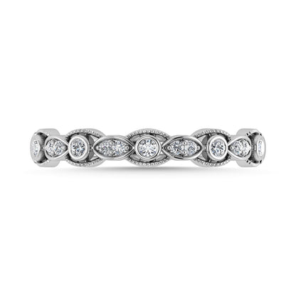 Diamond 1/10 Ct.Tw. Stackable Band in 14K White Gold