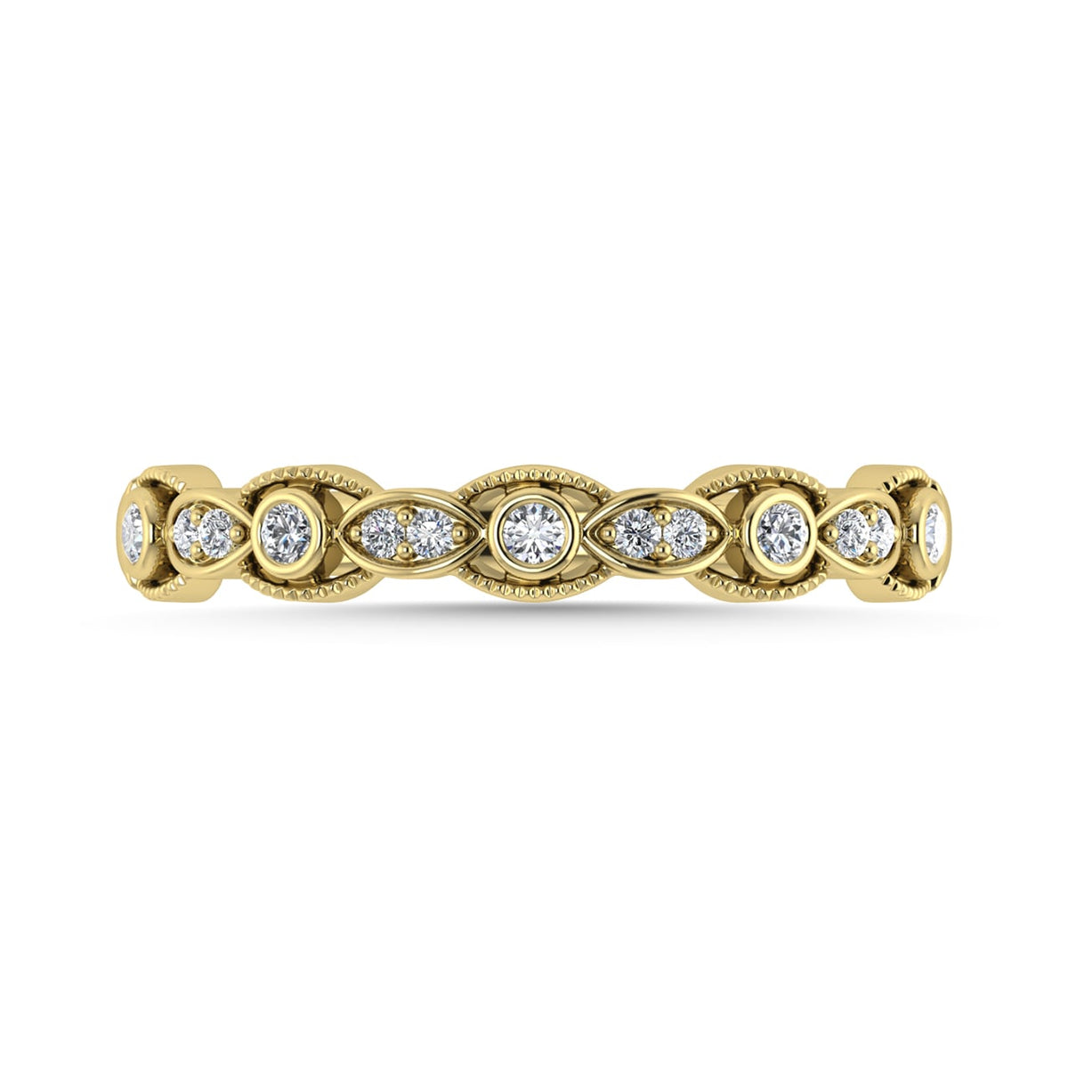 Diamond 1/10 Ct.Tw. Stackable Band in 14K Yellow Gold