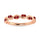 Diamond 1/6 Ct.Tw. And Ruby Wedding Band in 14K Rose Gold