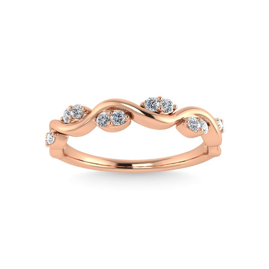 Diamond 1/6 Ct.Tw. Stack Band in 14K Rose Gold