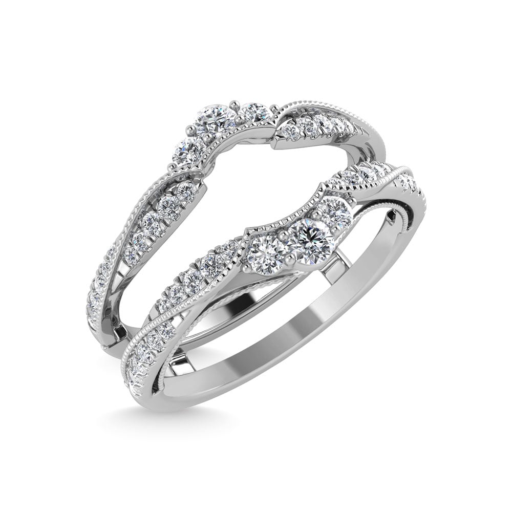 Diamond 1/3 Ct.Tw. Guard Ring in 14K White Gold