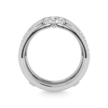 Diamond 1/3 Ct.Tw. Guard Ring in 14K White Gold