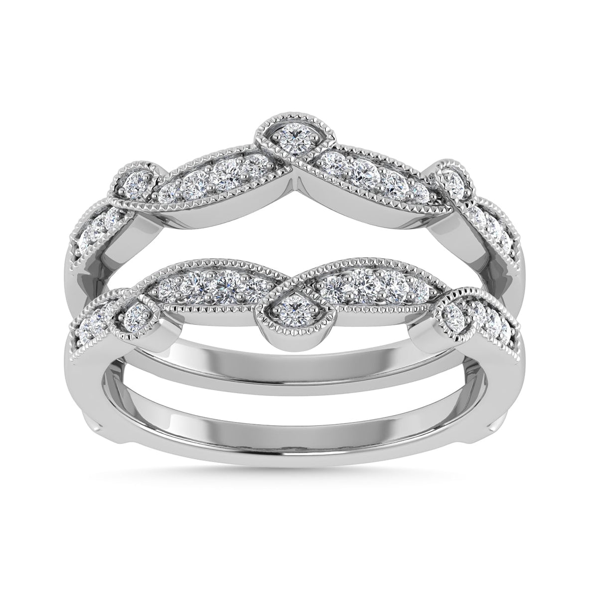 Diamond 1/4 Ct.Tw. Guard Ring in 14K White Gold