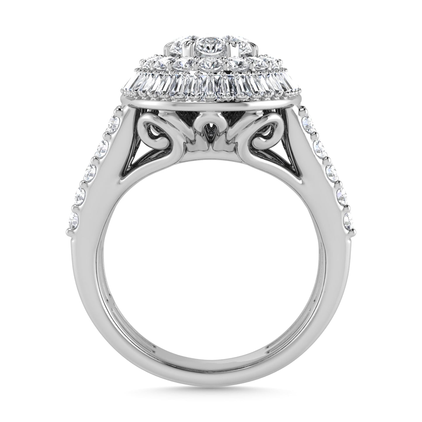Diamond 2 1/3 Ct.Tw. Engagement Ring in 14K White Gold
