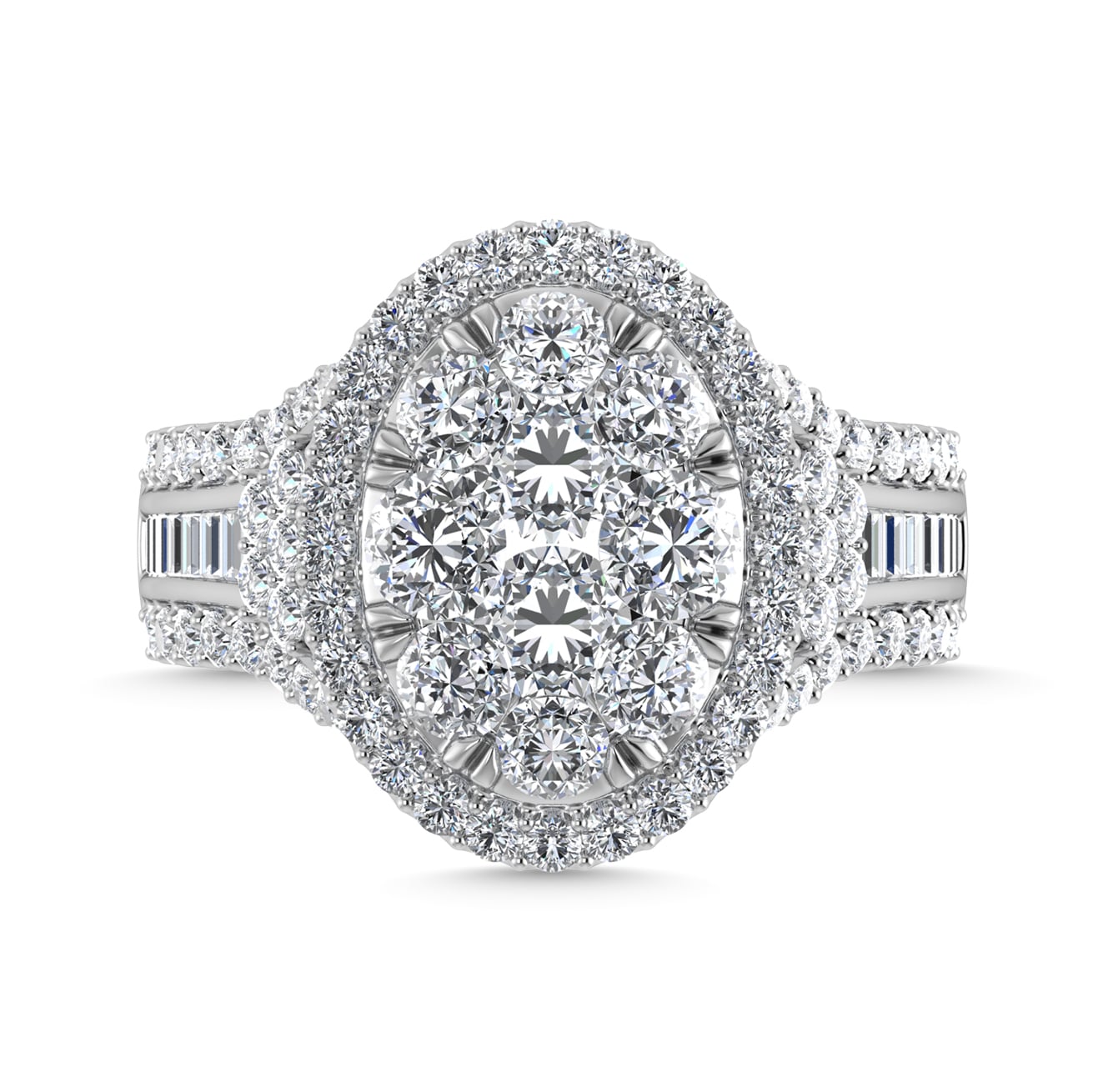 Diamond 2 3/4 Ct.Tw. Engagement Ring in 14K White Gold