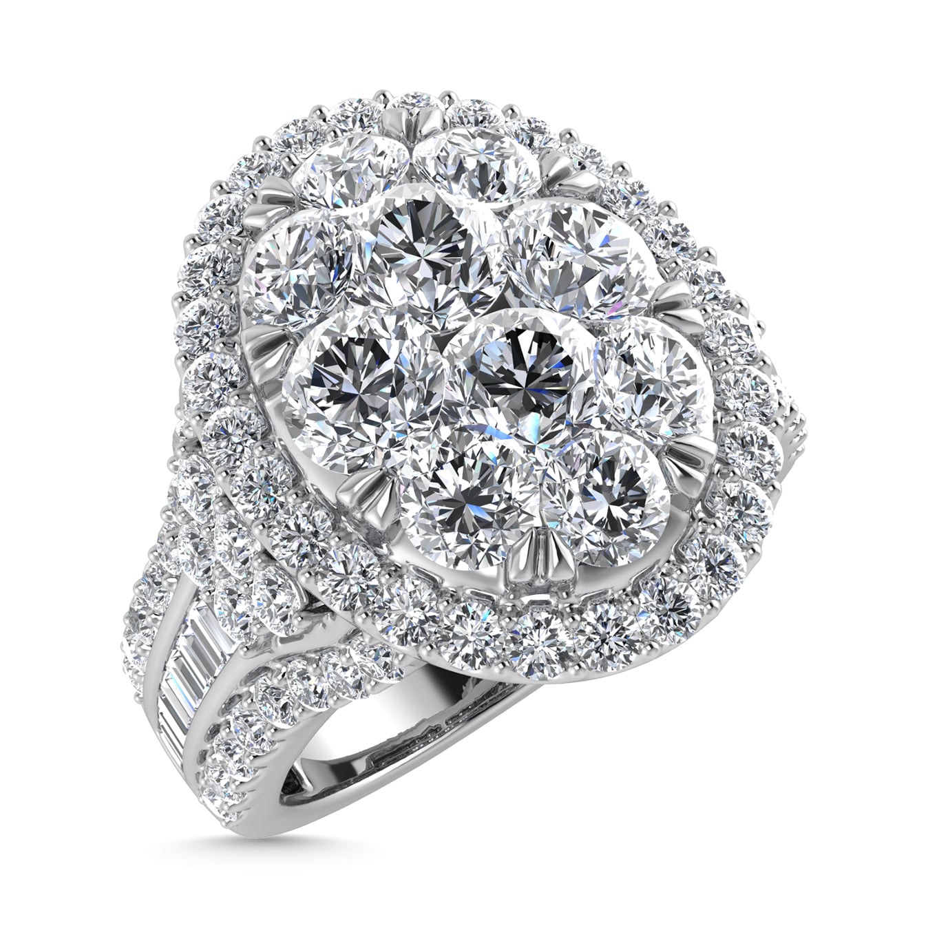 Diamond 2 3/4 Ct.Tw. Engagement Ring in 14K White Gold