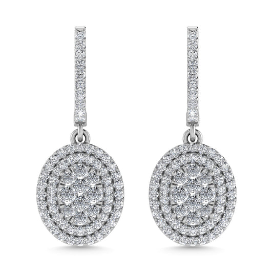 Diamond 1 Ct.Tw. Dangler Earrings in 14K White Gold
