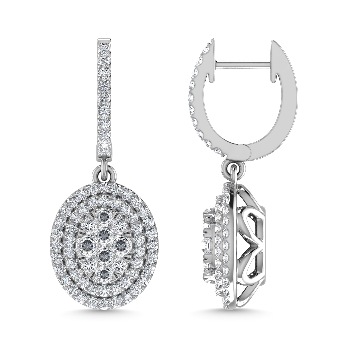 Diamond 1 Ct.Tw. Dangler Earrings in 14K White Gold