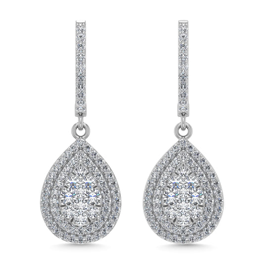 Diamond 1 Ct.Tw. Dangler Earrings in 14K White Gold