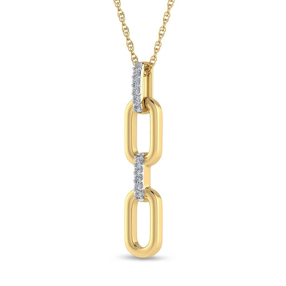 Diamond 1/50 Ct.Tw. Fashion Pendant in 10K Yellow Gold