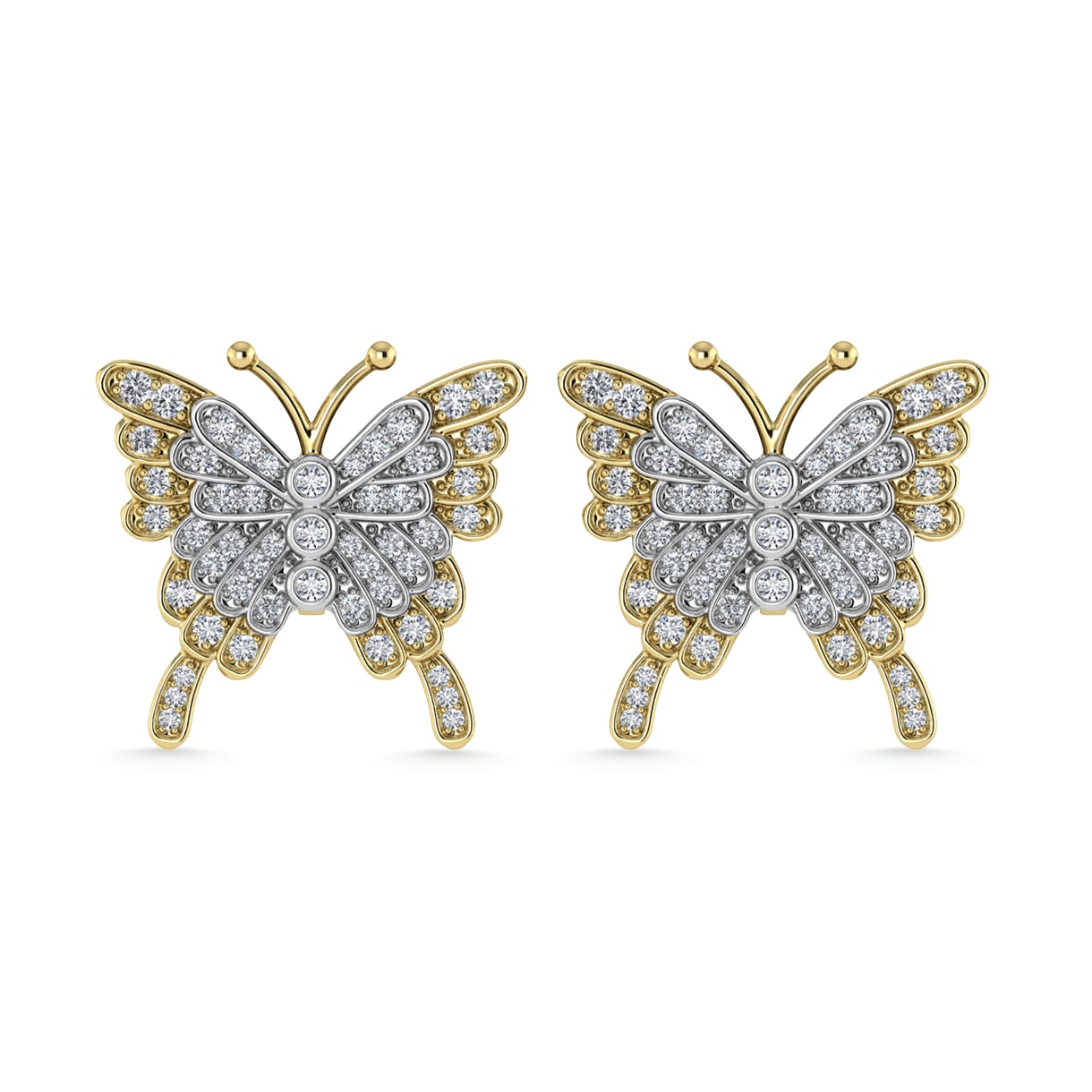 Diamond 1/3 Ct.Tw. Fashion Earrings in 10K Two Tone