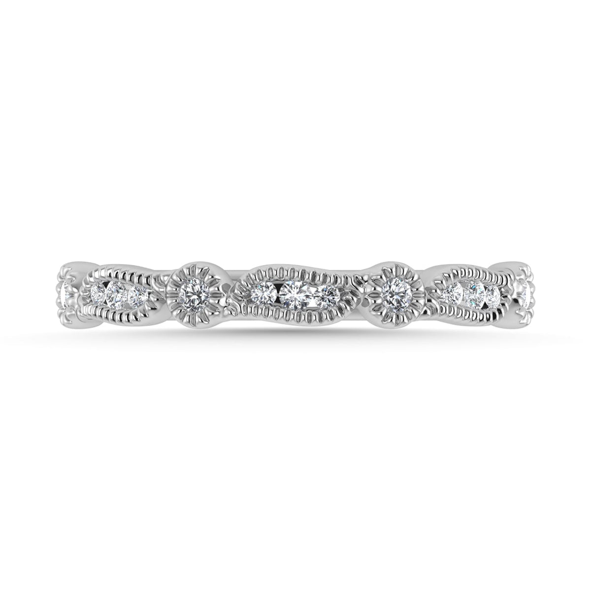 Diamond 1/6 Ct.Tw. Stackable Band in 14K White Gold