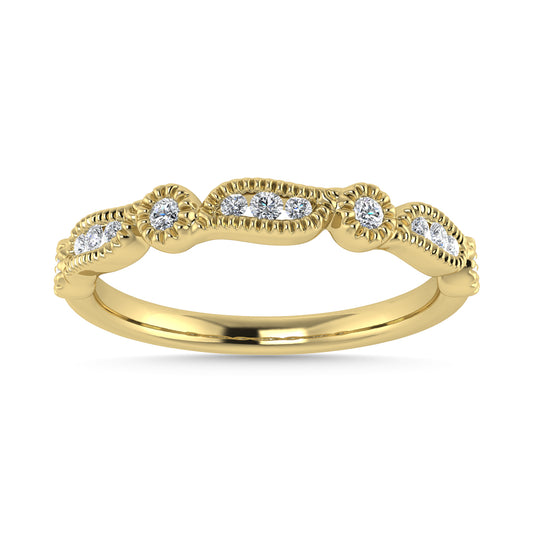Diamond 1/6 Ct.Tw. Stackable Band in 14K Yellow Gold