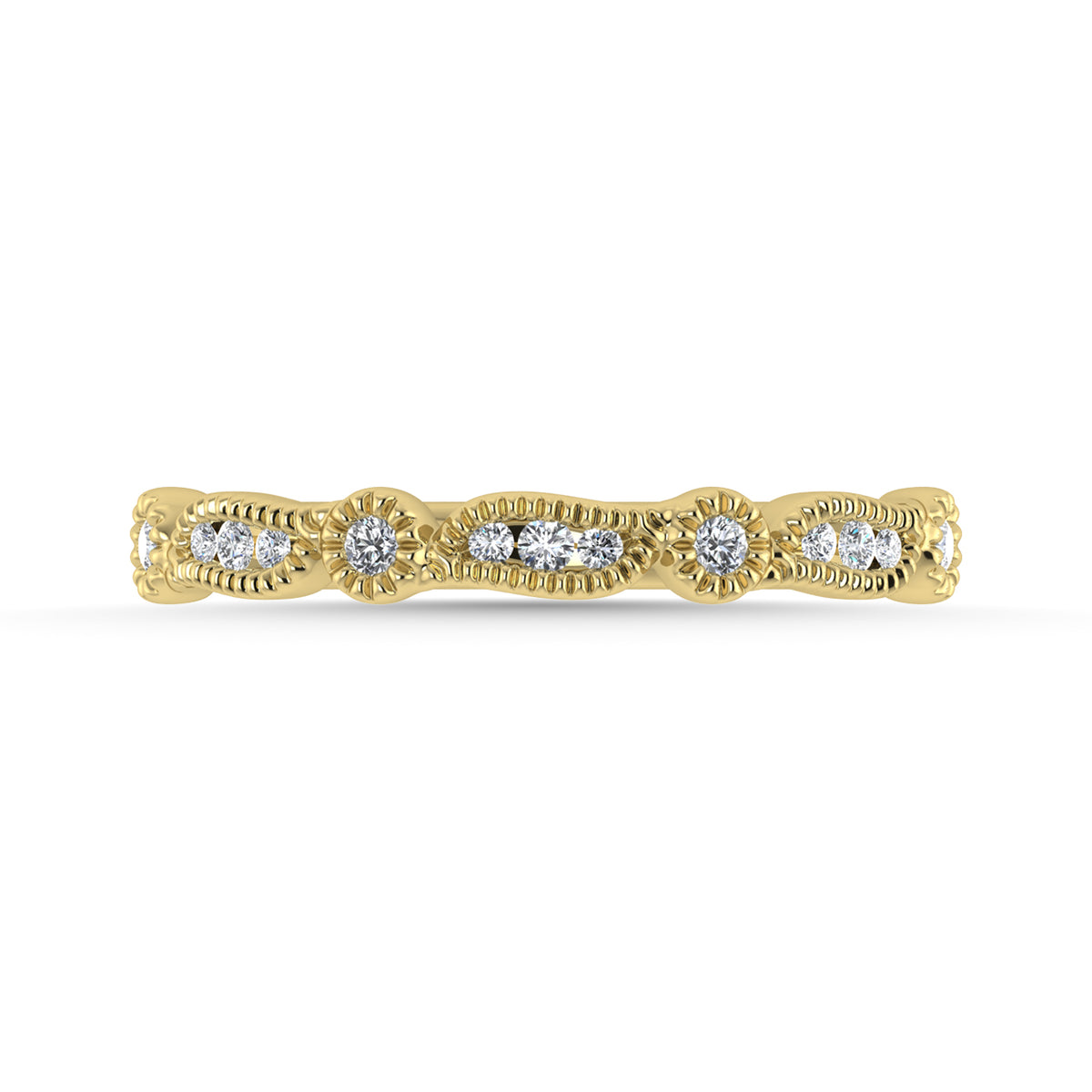 Diamond 1/6 Ct.Tw. Stackable Band in 14K Yellow Gold