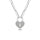 Diamond 1/10 Ct.Tw. Lock Pendant in 925 Silver
