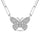 Diamond 1/10 Ct.Tw. Butterfly Pendant in 925 Silver