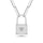Diamond 1/50 Ct.Tw. Lock Pendant in 925 Silver