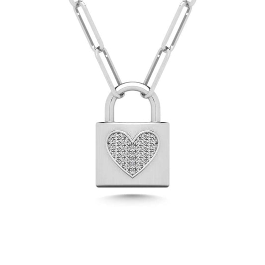 Diamond 1/10 Ct.Tw. Fashion Pendant in 925 Silver