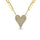 Diamond 1/4 Ct.Tw. Heart Pendant in 10K Yellow Gold