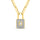 Diamond 1/5 Ct.Tw. Lock Pendant in 10K Yellow Gold