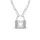 Diamond 1/8 Ct.Tw. Lock Pendant in 10K White Gold