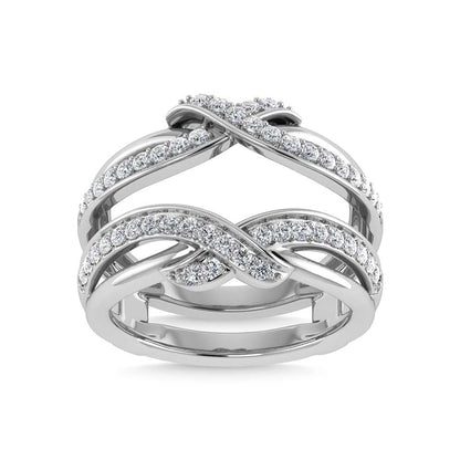 14K White Gold Diamond 1 Ct.Tw. Guard Ring