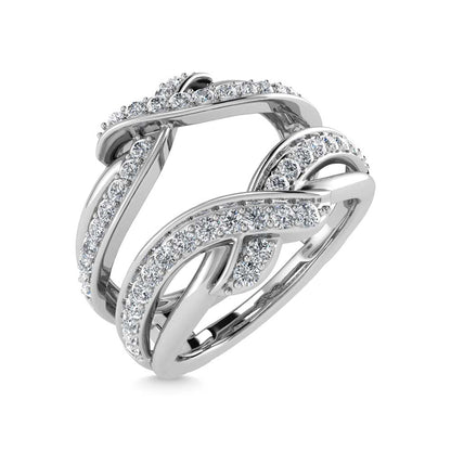 14K White Gold Diamond 1 Ct.Tw. Guard Ring