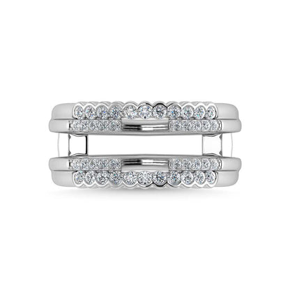 14K White Gold Diamond 1/3 Ct.Tw. Guard Ring