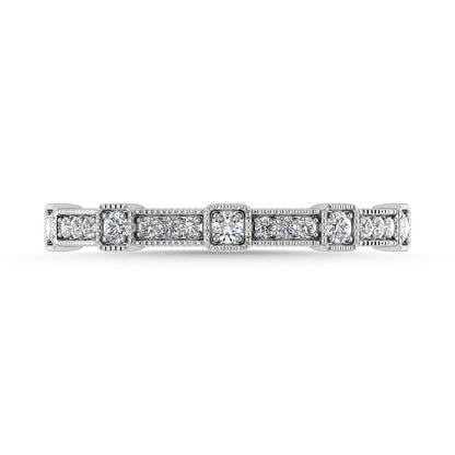 Diamond 1/6 Ct.Tw. Stackable Band in 14K White Gold