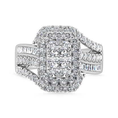 10K White Gold Diamond 2 Ct.Tw. Engagement Ring