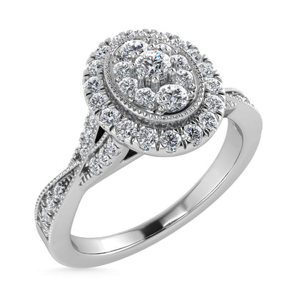 Diamond 1/2 Ct.Tw. Bridal Ring in 10K White Gold