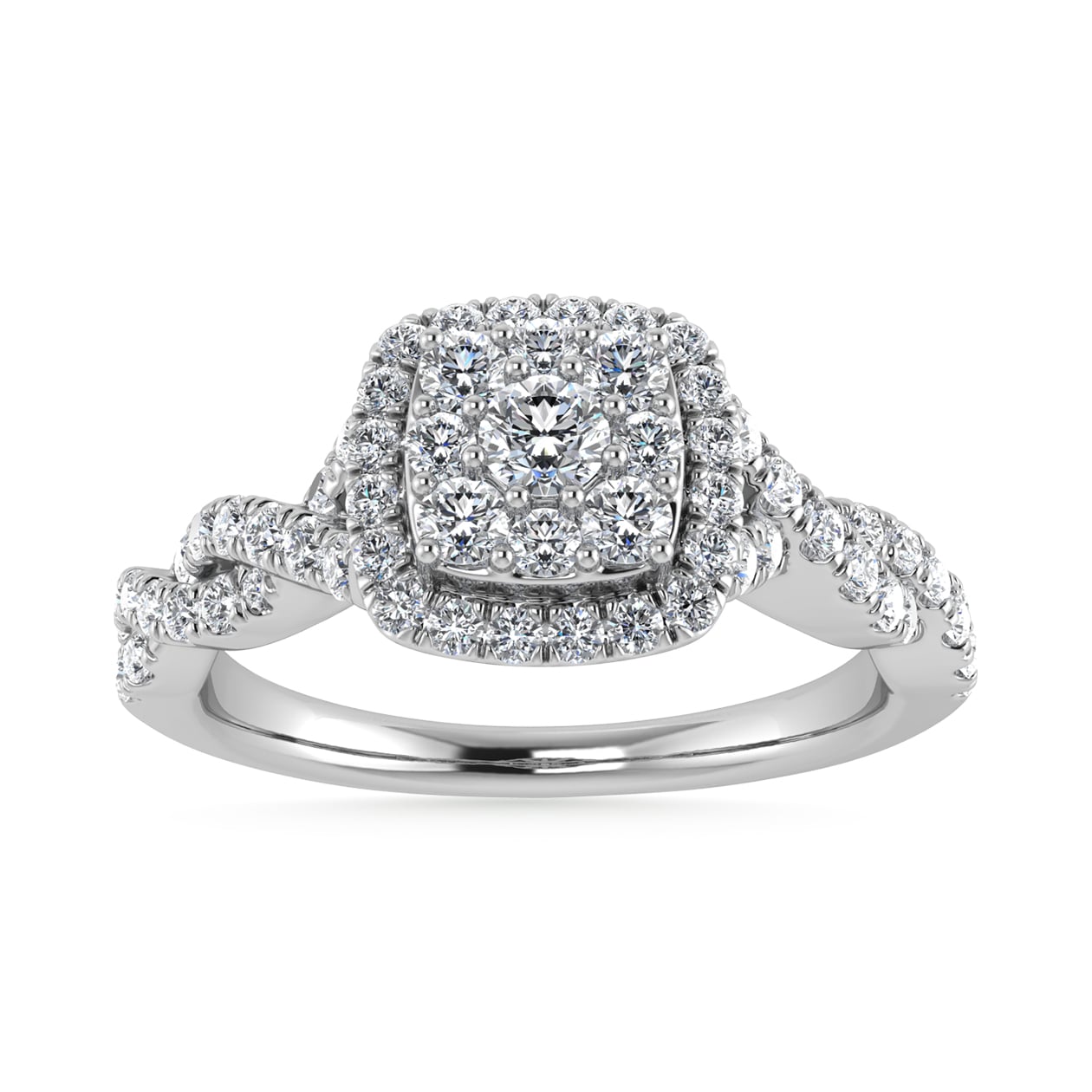 Diamond 1/2 Ct.Tw. Engagement Ring in 10K White Gold