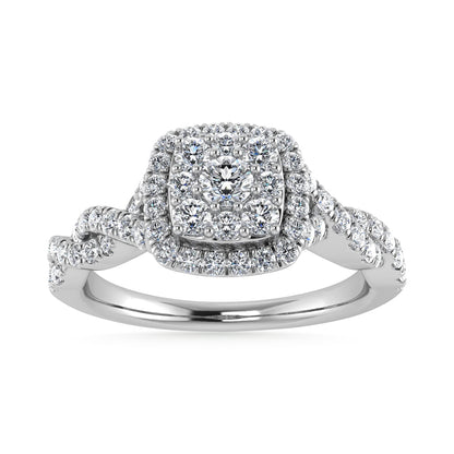 Diamond 1/2 Ct.Tw. Engagement Ring in 10K White Gold