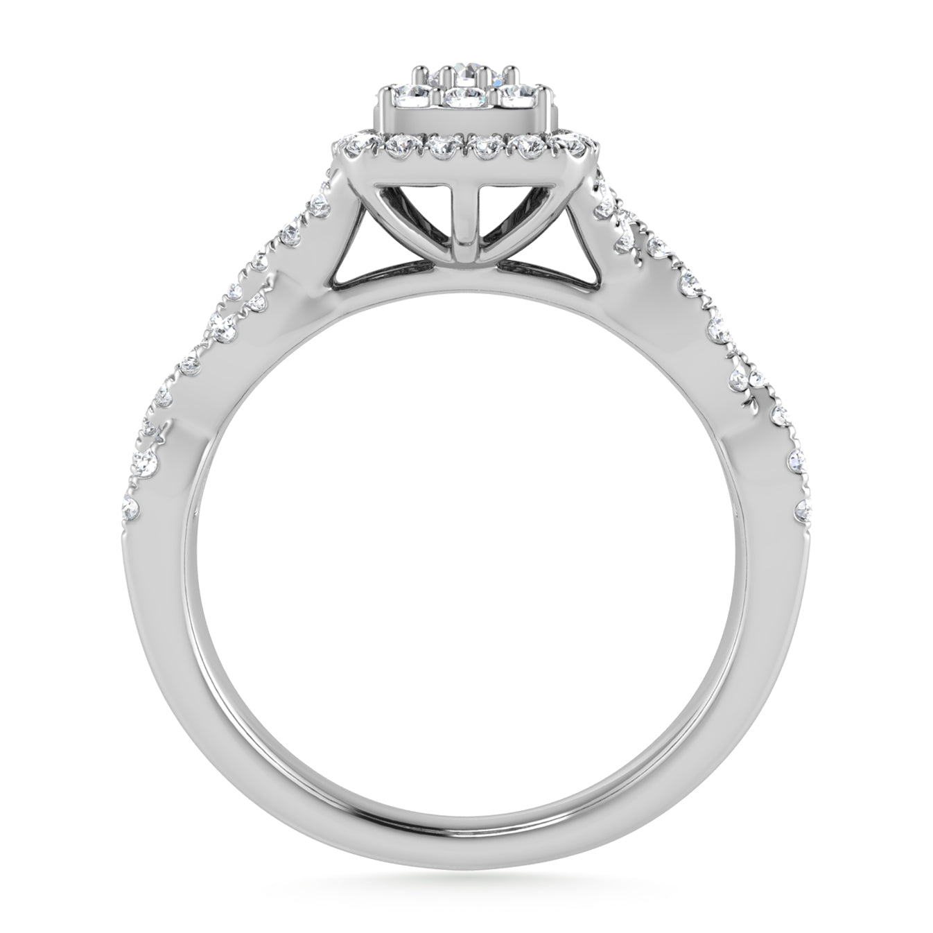 Diamond 1/2 Ct.Tw. Engagement Ring in 10K White Gold