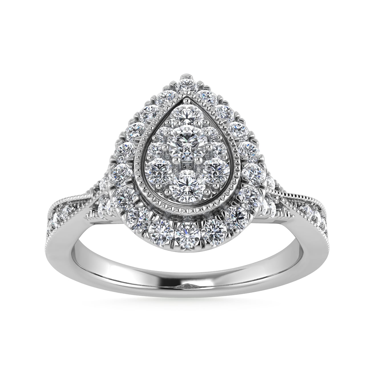Diamond 1/2 Ct.Tw. Engagement Ring in 10K White Gold