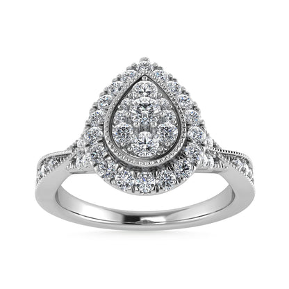 Diamond 1/2 Ct.Tw. Engagement Ring in 10K White Gold