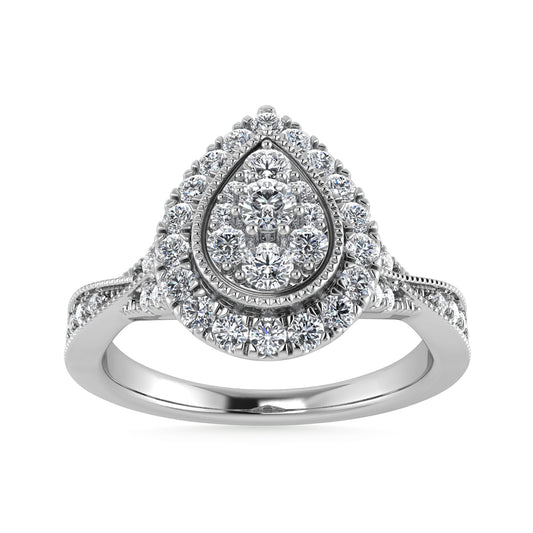 Diamond 1/2 Ct.Tw. Engagement Ring in 10K White Gold