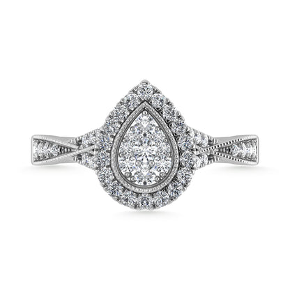 Diamond 1/2 Ct.Tw. Engagement Ring in 10K White Gold