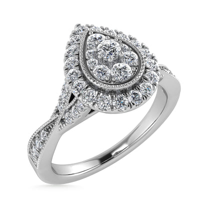 Diamond 1/2 Ct.Tw. Engagement Ring in 10K White Gold