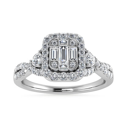 Diamond 3/8 Ct.Tw. Engagement Ring in 14K White Gold