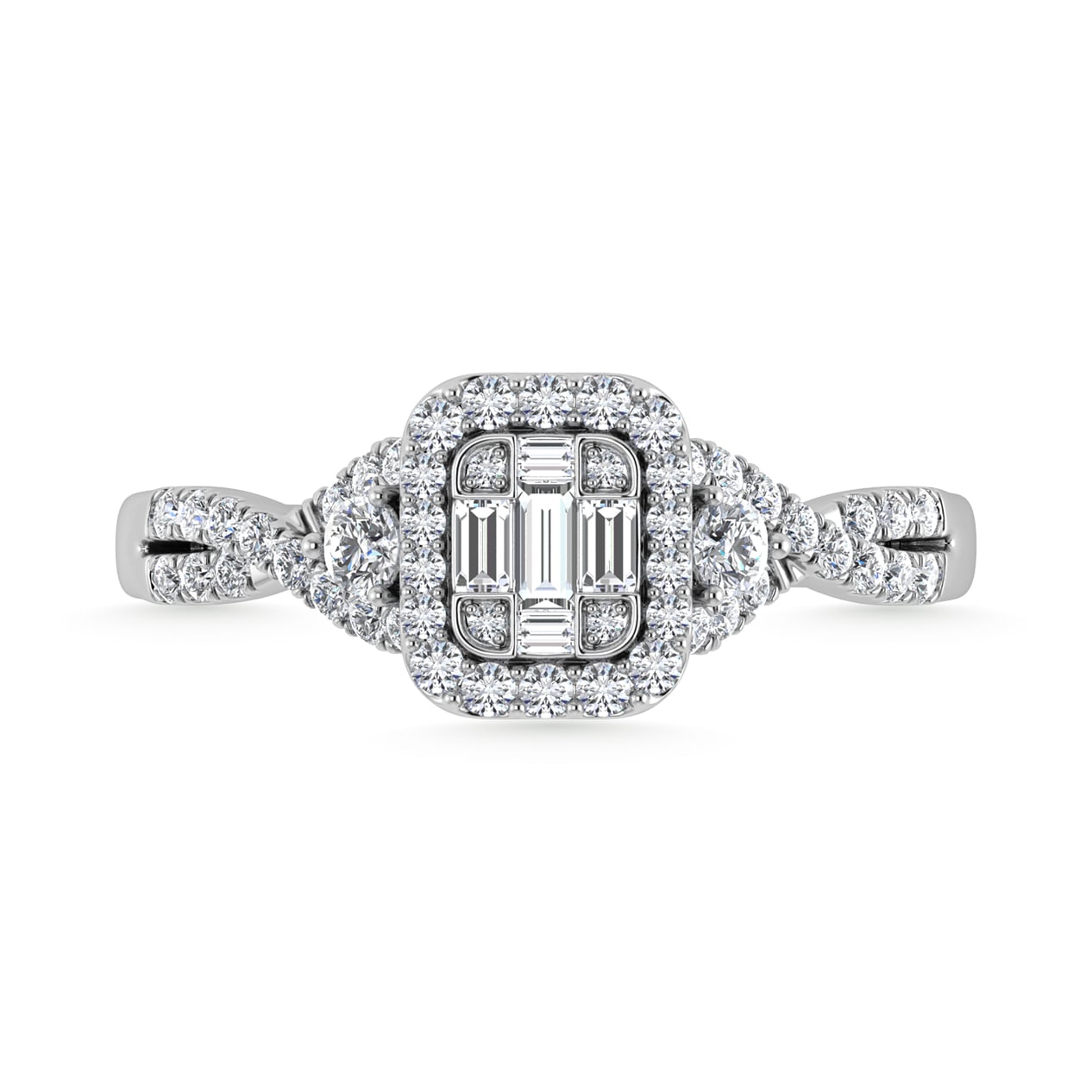 Diamond 3/8 Ct.Tw. Engagement Ring in 14K White Gold
