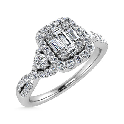 Diamond 3/8 Ct.Tw. Engagement Ring in 14K White Gold