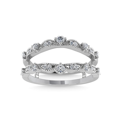 Diamond 1/5 Ct.Tw. Guard Ring in 10K White Gold