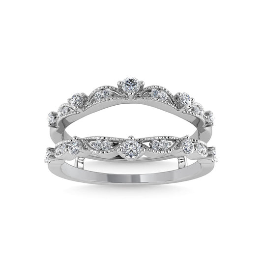 Diamond 1/5 Ct.Tw. Guard Ring in 10K White Gold