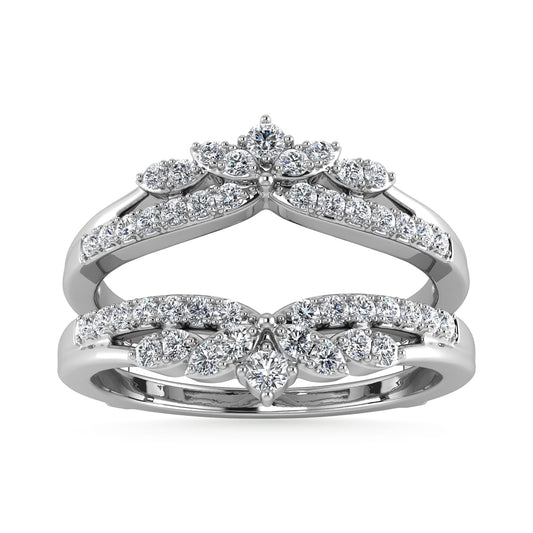 Diamond 1/4 Ct.Tw. Guard Ring in 10K White Gold