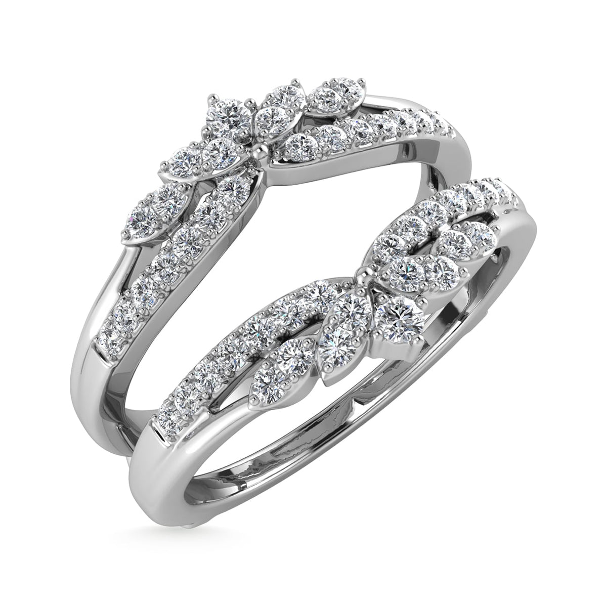 Diamond 1/4 Ct.Tw. Guard Ring in 10K White Gold