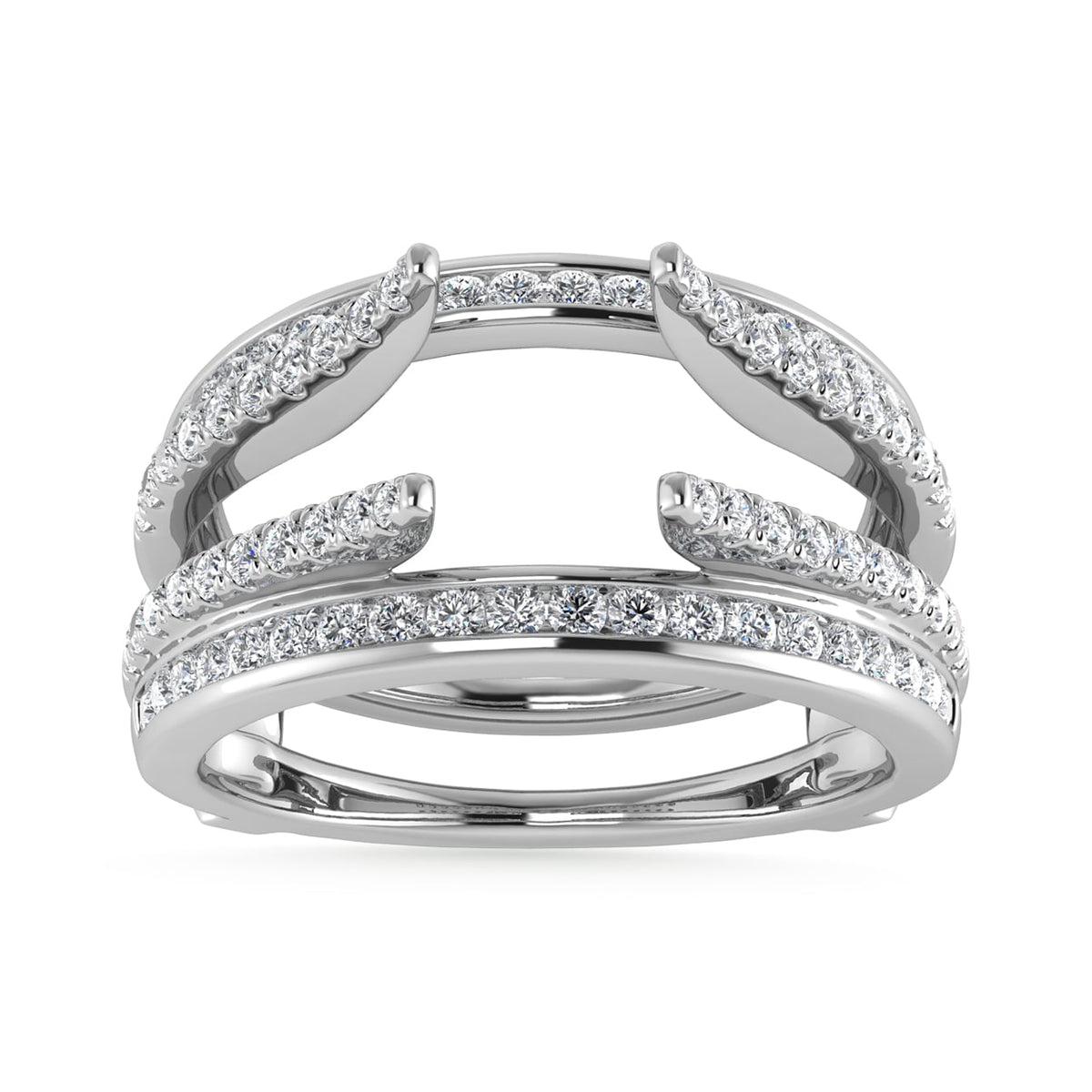 Diamond 1/3 Ct.Tw. Guard Ring in 10K White Gold